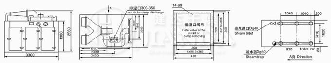 CT-III型烘箱尺寸示意圖